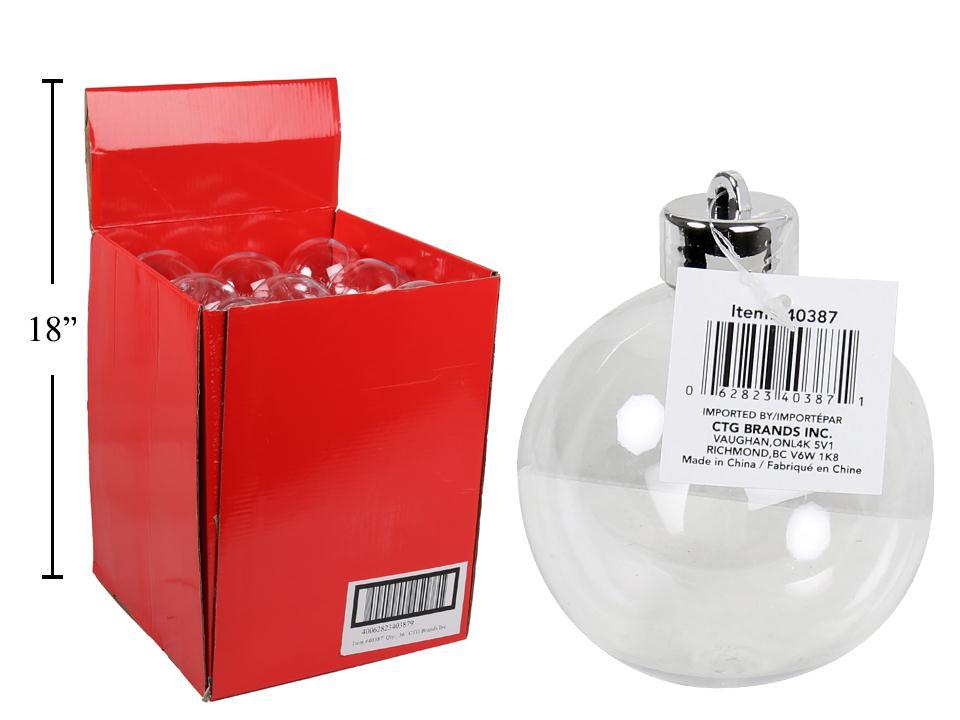 ORNAMENT XMAS DIY CLEAR 80MM