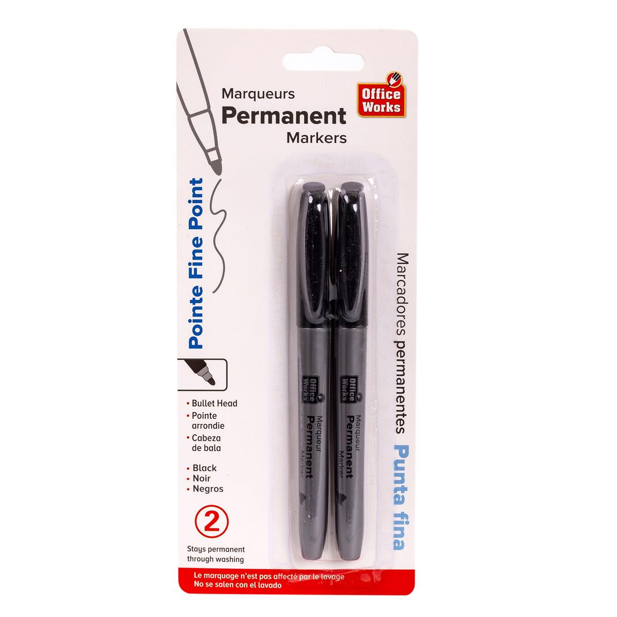 MARKERS FINE PERMANENT 3PK