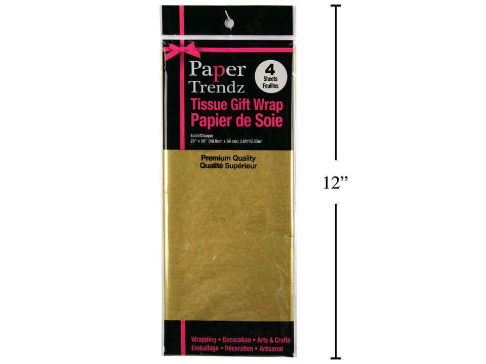 TISSUE PAPER GOLD 4pk