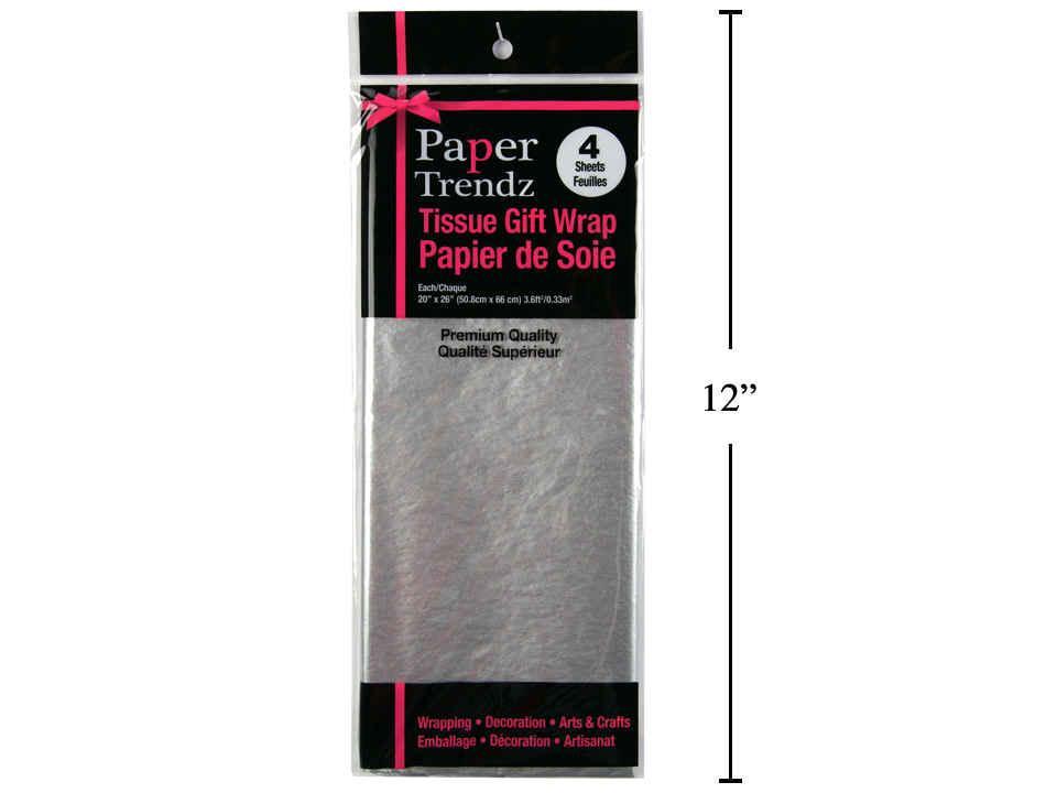 TISSUE PAPER SILVER 4pk