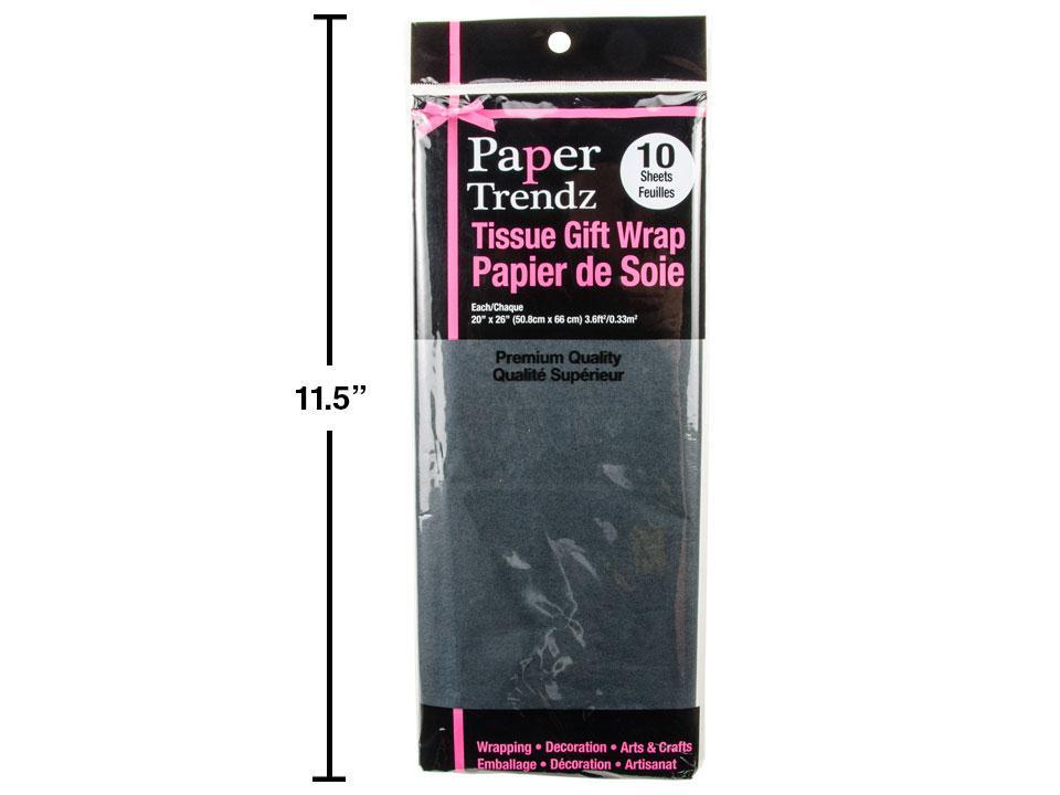 TISSUE PAPER BLACK 10pk