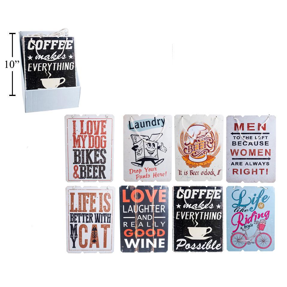 WALL SIGN CARDBOARD 7X10IN