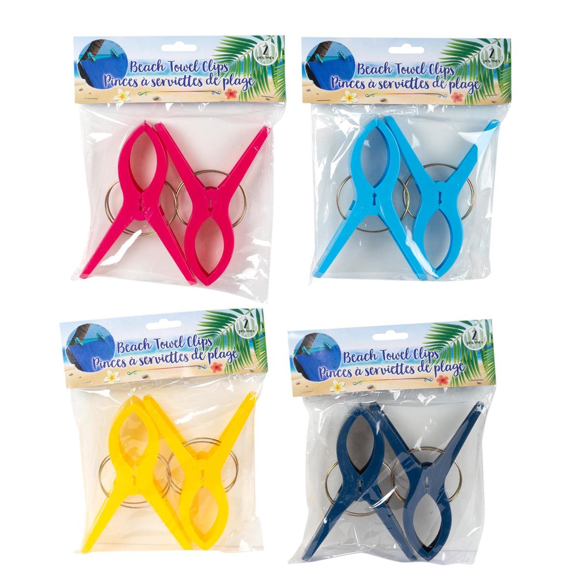 BEACH TOWEL CLIPS 2PK