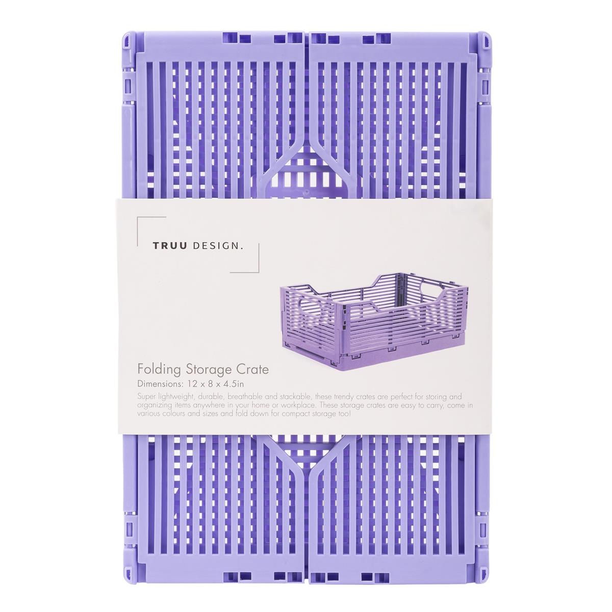 FOLDING CRATE 12X8 LILAC