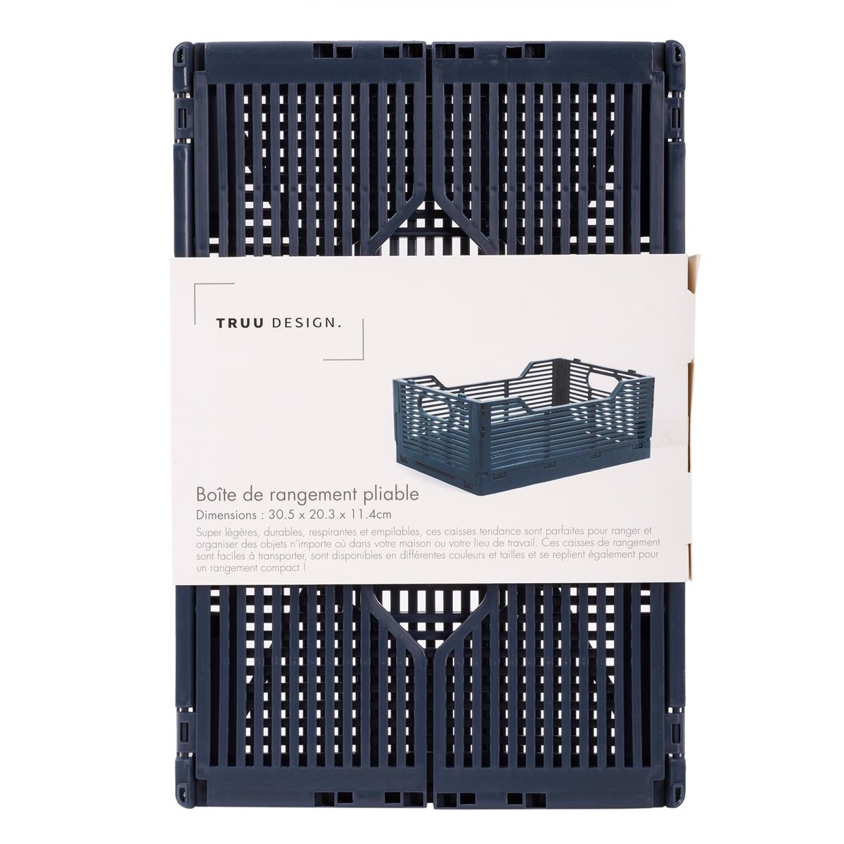 FOLDING CRATE 12X8 NAVY