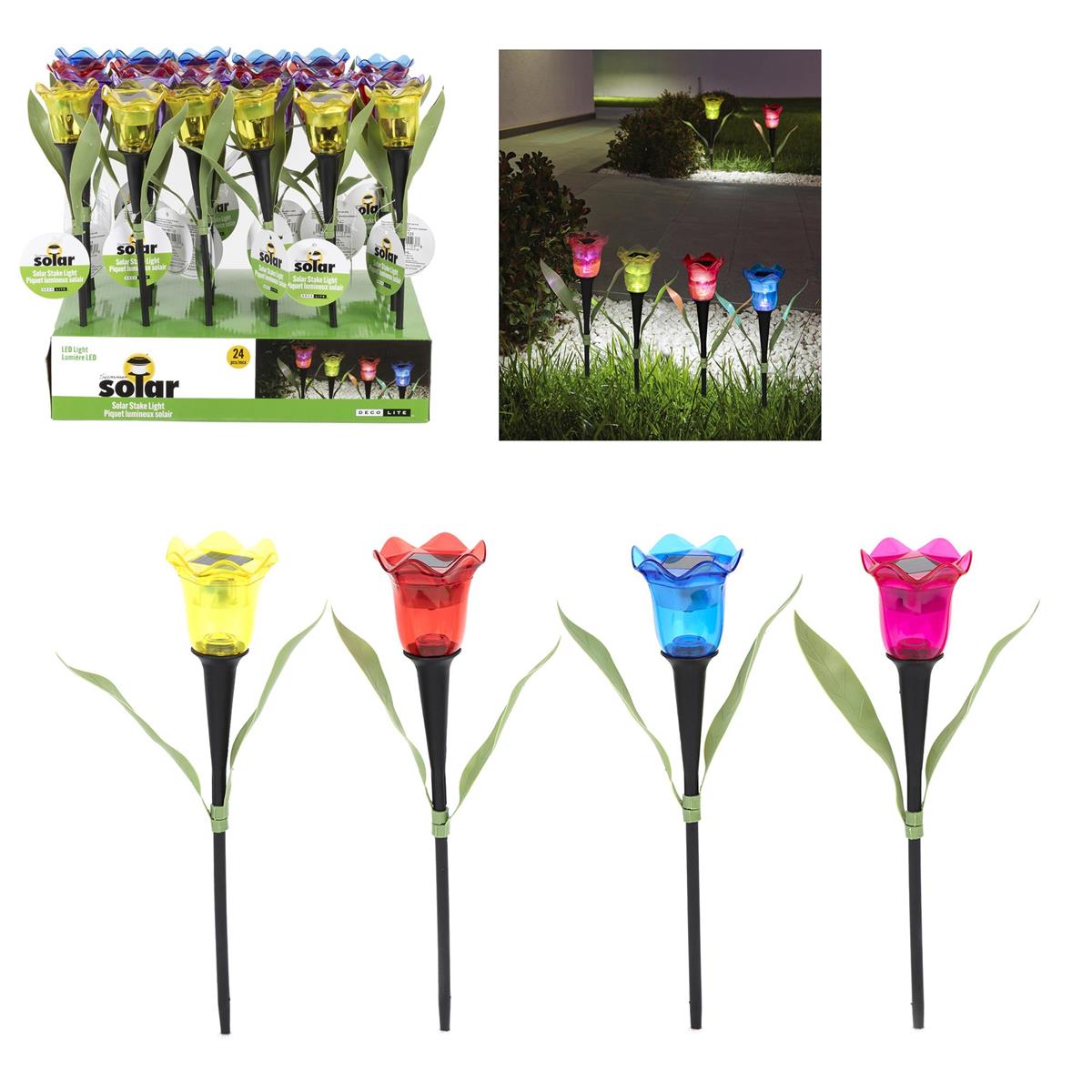 SOLAR FLOWER STAKE LIGHT