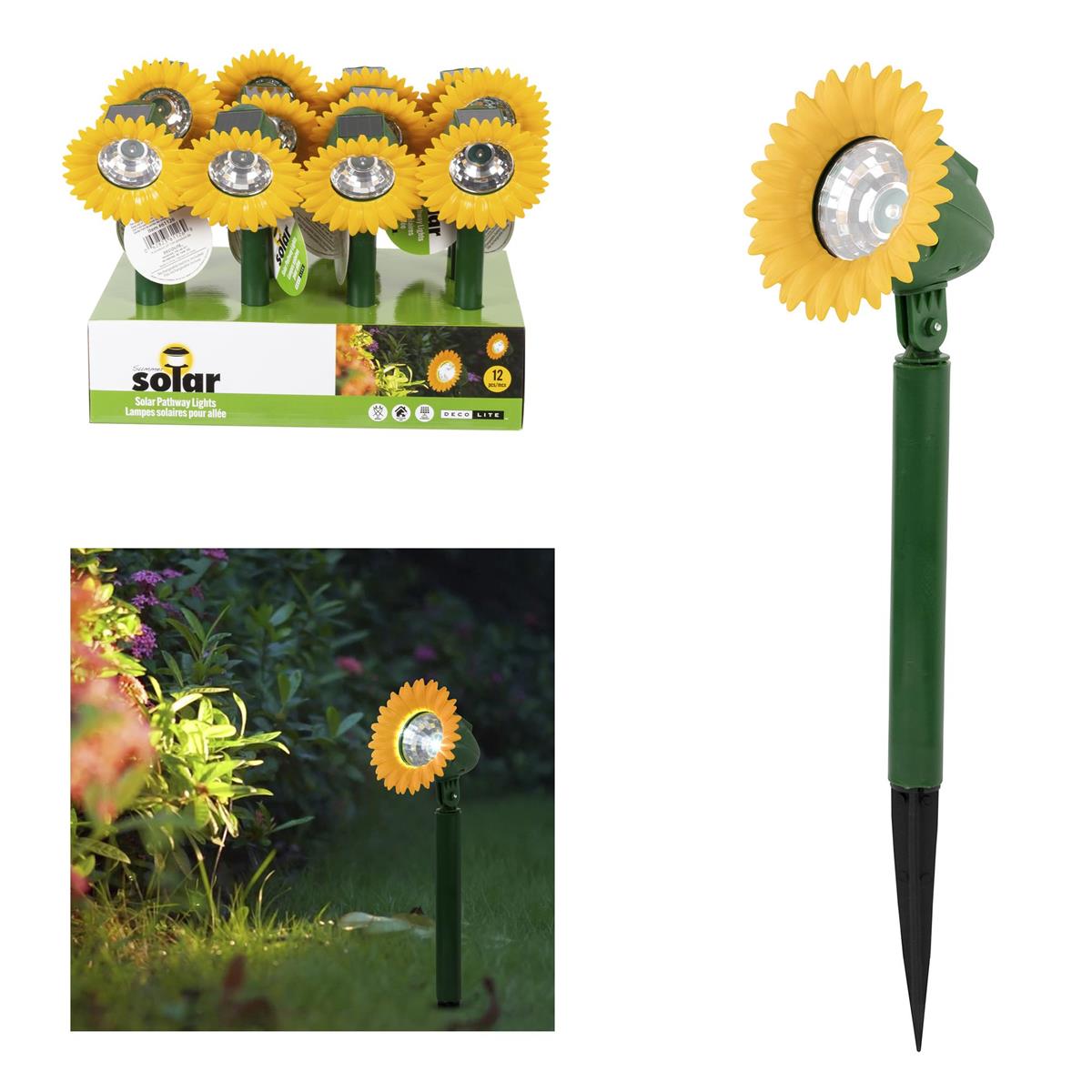 SOLAR SUNFLOWER STAKE ADJ HEAD