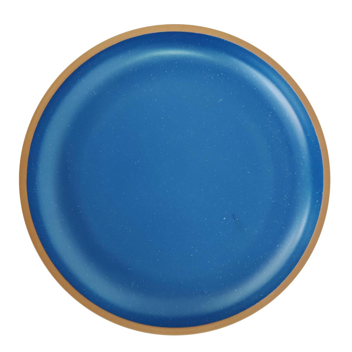 PLATE BAMBOO BLUE 8.25in