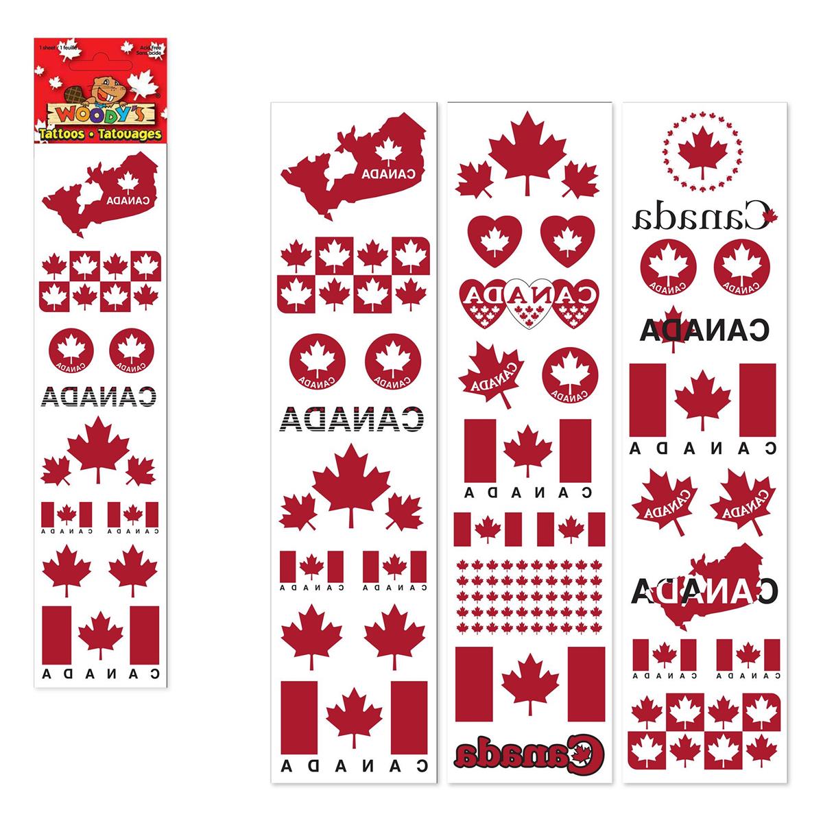 WOODYS CANADA FLAG TATTOO