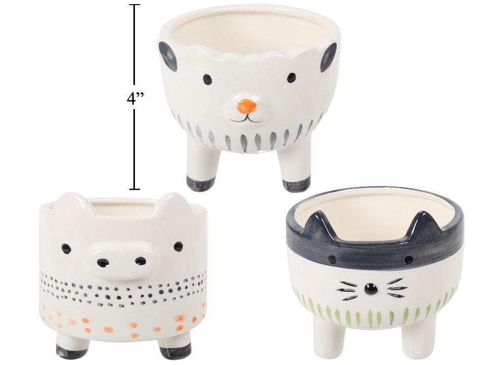 CERAMIC ANIMAL PLANTER