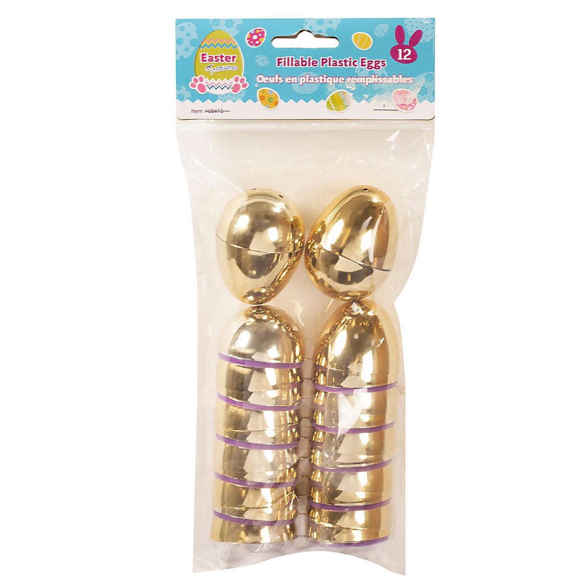 EASTER FLLABL EGGS GOLD 2.5in