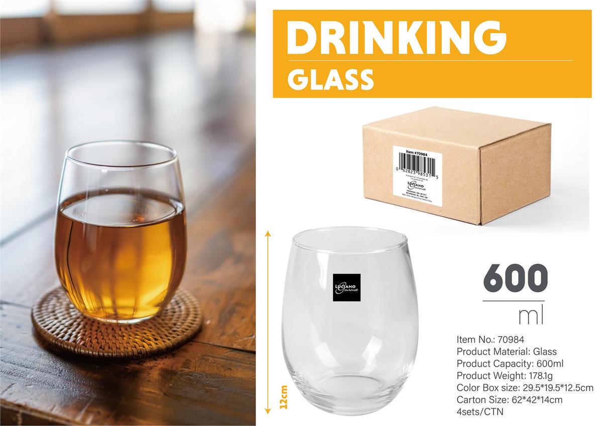 DRINKING GLASS 600ml