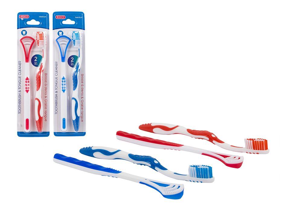 TOOTHBRUSH wTONGUE CLEANER