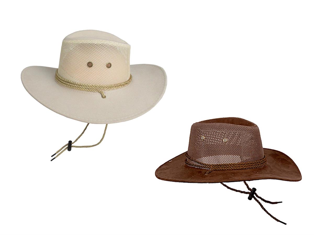 COWBOY HAT wMESH MEN SUEDE