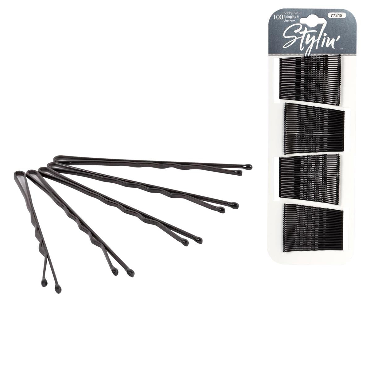 BOBBY PINS BLK 100pk