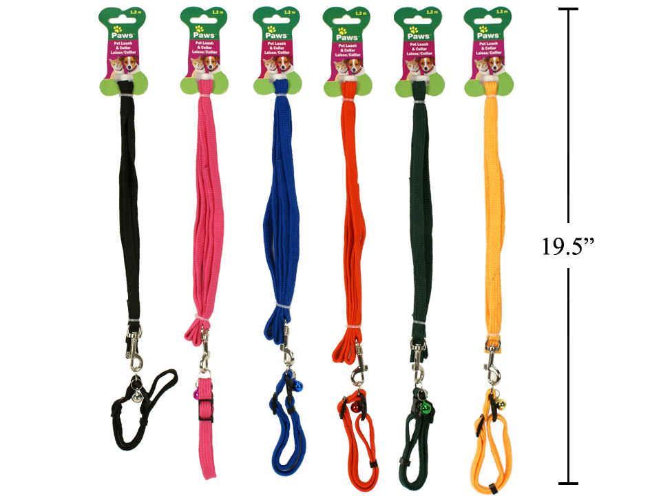 PET LEASH wCOLLAR 1.2m