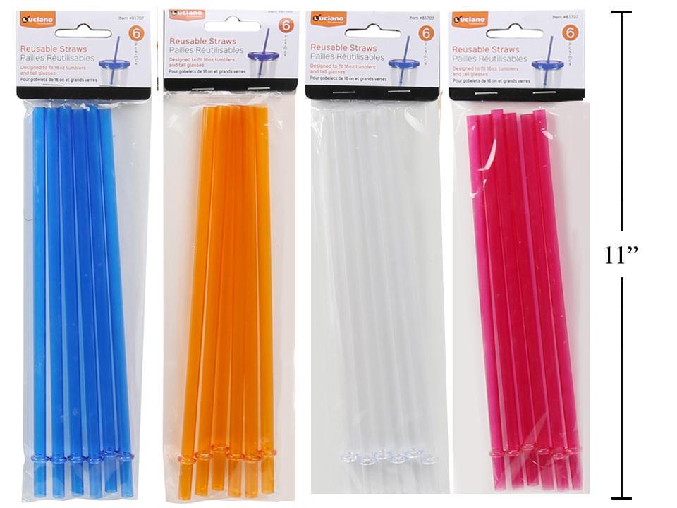 REUSABLE STRAWS 6pk