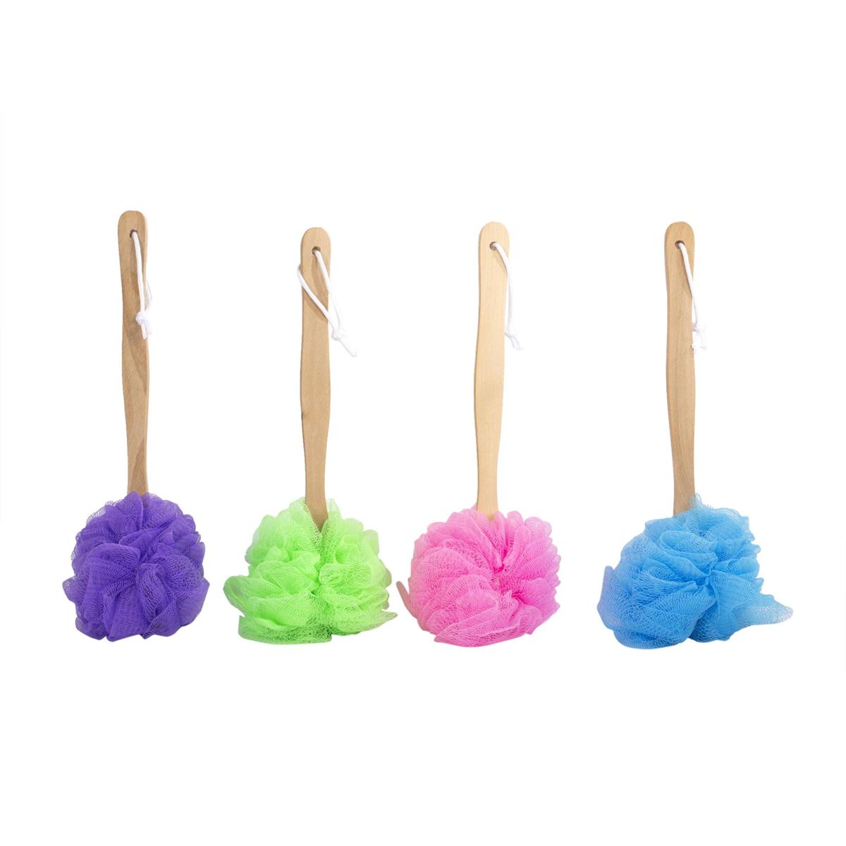BATH SPONGE wWOOD HANDLE