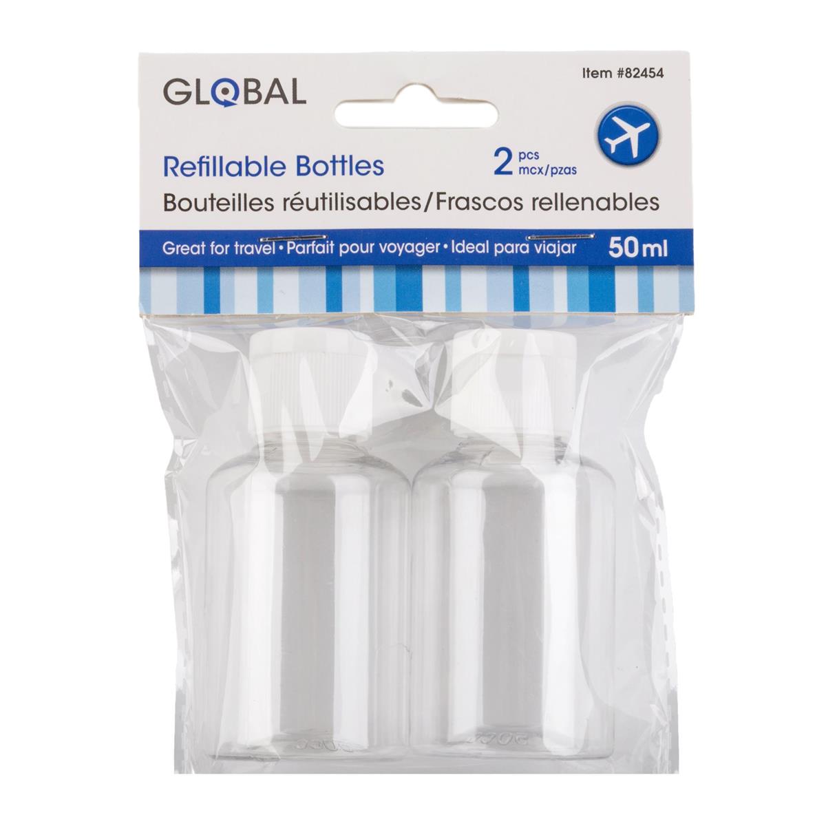 TRAVEL BOTTLES 50ml 2pk