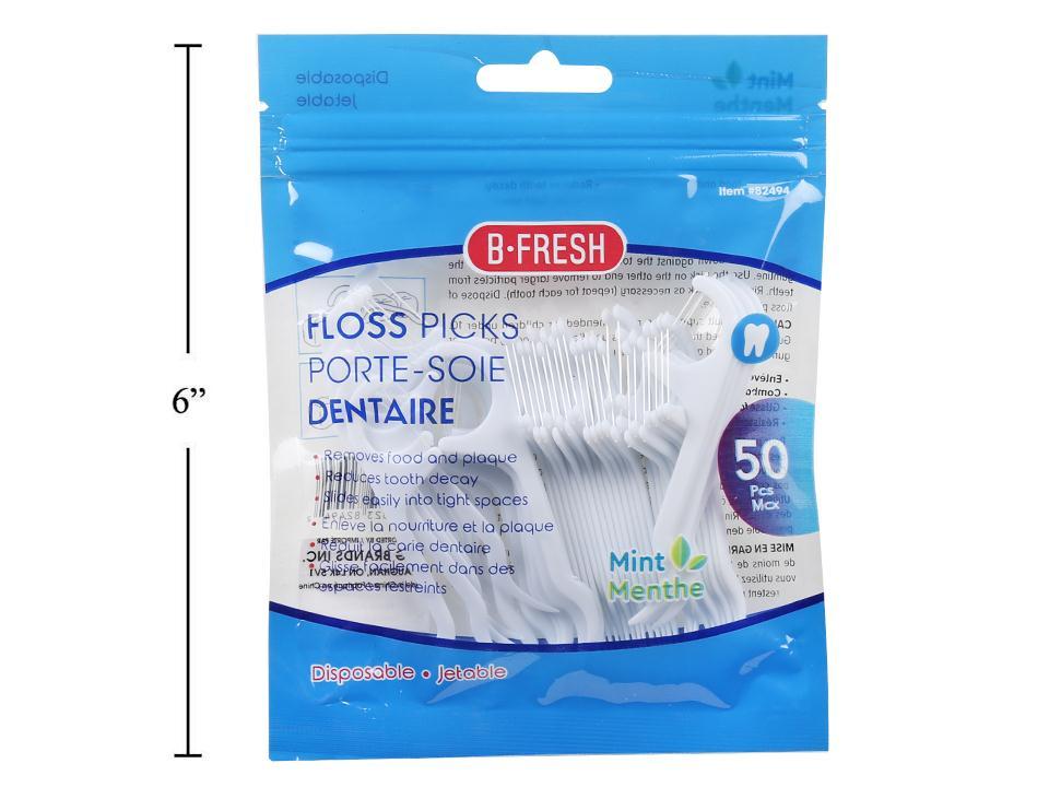 DENTAL FLOSS PICKS MINT