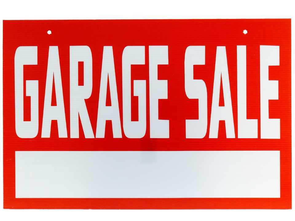 CORRUGATED SIGN GARAGE SALE