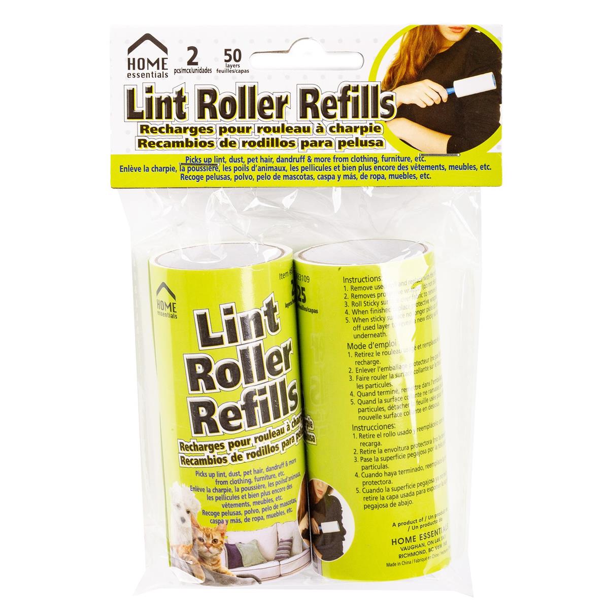 LINT ROLLER REFILLS 2PK