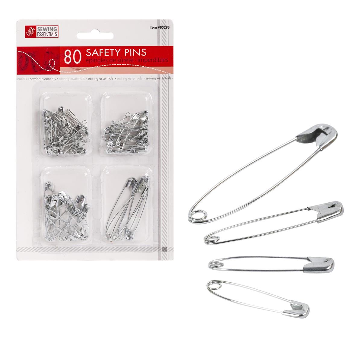 SAFETY PINS METAL 80PK