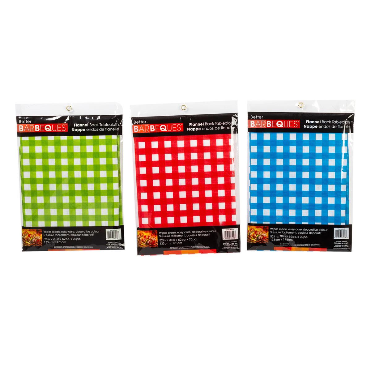 TBLCVR FLANNEL BACK CHECKERED