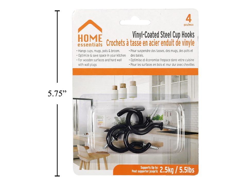 CUP HOOK VINYL COATED 1.25IN