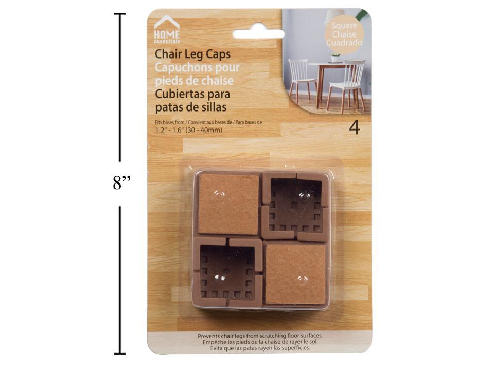 CHAIR LEG CAPS SQUARE LG 4PK